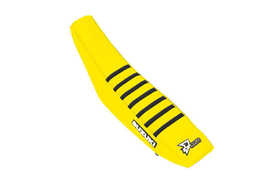 Housse-de-selle-SUZUKI-Jaune avec bandes noires - Dcor