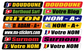 Sticker casque moto identité personnalisable - TenStickers