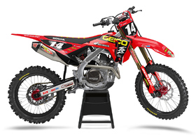 Kit déco cross Honda MX-Stickers Geico Rouge