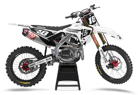 Kit déco cross Honda MX-Stickers Racing Blanc