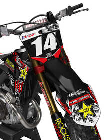 Kit déco cross Honda MX-Stickers Rockstar H&amp;H (2)