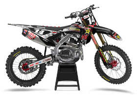Kit déco cross Honda MX-Stickers Rockstar H&H
