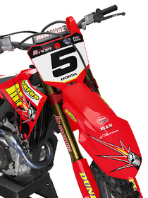 Kit déco cross Honda MX-Stickers Split Rouge (2)