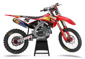 Kit déco cross Honda MX-Stickers Split Rouge