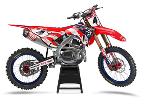 Kit déco cross Honda MX-Stickers USA Replica