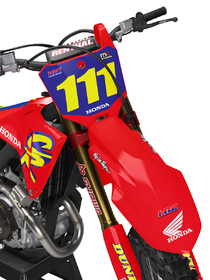 Kit déco cross Honda MX-Stickers Vintage Rouge (2)