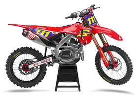 Kit déco cross Honda MX-Stickers Vintage Rouge