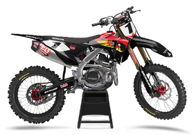 Kit déco cross Honda MX-Stickers Woody Noir
