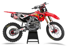 Kit déco cross Honda MX-Stickers Woody Rouge