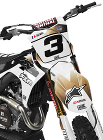 Kit déco cross Kawasaki MX-Stickers Gold Blanc (2)
