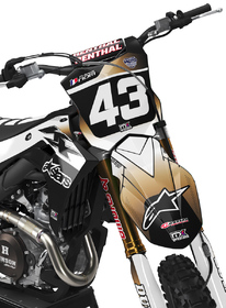 Kit déco cross Kawasaki MX-Stickers Gold Noir (2)