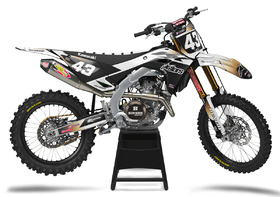 Kit déco cross Kawasaki MX-Stickers Gold Noir
