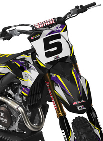 Kit déco cross Kawasaki MX-Stickers Savage Jaune (2)