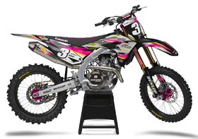 Kit déco cross Kawasaki MX-Stickers Savage Rose