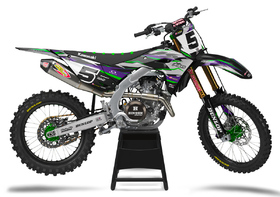 Kit déco cross Kawasaki MX-Stickers Savage Vert
