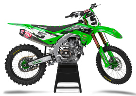 Kit déco cross Kawasaki MX-Stickers Team US Vert