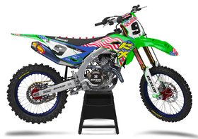Kit déco cross Kawasaki MX-Stickers USA