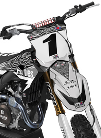 Kit déco cross Kawasaki MX-Stickers Zebra Gris (2)