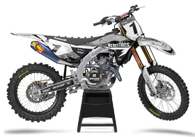 Kit déco cross Kawasaki MX-Stickers Zebra Gris