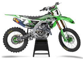 Kit déco cross Kawasaki MX-Stickers Zebra Vert