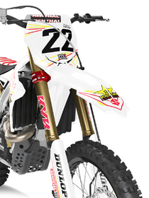 Kit déco cross Suzuki MX-Stickers Rockstar Blanc (2)