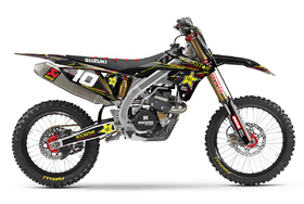 Kit déco cross Suzuki MX-Stickers Rockstar Noir