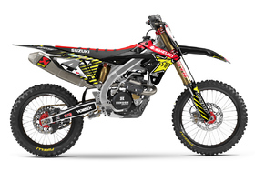 Kit déco cross Suzuki MX-Stickers Rockstar Rouge