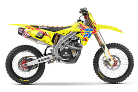 Kit déco cross Suzuki MX-Stickers Vintage Jaune