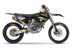 Kit déco cross Triumph MX-Stickers British Jaune