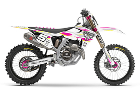 Kit déco cross Triumph MX-Stickers Savage Blanc