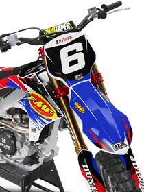 Kit déco cross Yamaha MX-Stickers Brush Rouge (2)