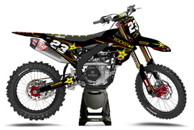 Kit déco cross Yamaha MX-Stickers Rockstar Noir