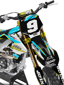 Kit déco cross Yamaha MX-Stickers Savage Bleu clair (2)