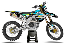 Kit déco cross Yamaha MX-Stickers Savage Bleu clair