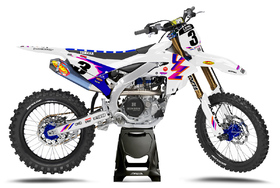 Kit déco cross Yamaha MX-Stickers Vintage Blanc