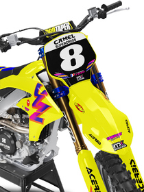 Kit déco cross Yamaha MX-Stickers Vintage Jaune (2)