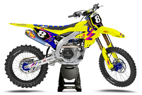 Kit déco cross Yamaha MX-Stickers Vintage Jaune