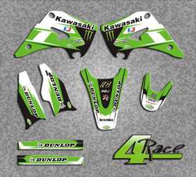 Kit deco Kawasaki 4Race avec Sponsors