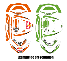 Sticker casque moto identité personnalisable - TenStickers