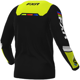 Maillot cross Enfant FXR Apex Jaune Fluo 2026 Dos