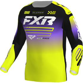 Maillot cross Enfant FXR Clutch Jaune Fluo-Noir 2026