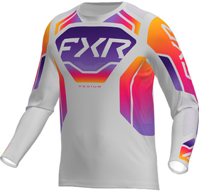 Maillot cross Enfant FXR Podium Gris-Violet 2026
