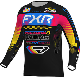 Maillot cross Enfant FXR Podium Noir-Bleu 2026