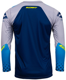 Maillot cross Enfant Kenny Track Focus Navy Neon Yellow 2024 Dos