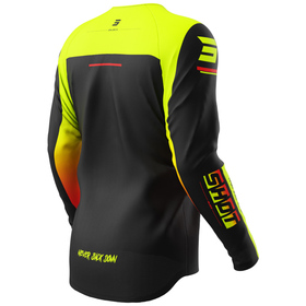 Maillot cross Enfant Shot Draw Block Jaune Fluo 2026 Dos