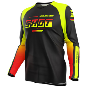 Maillot cross Enfant Shot Draw Block Jaune Fluo 2026