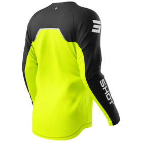 Maillot cross Enfant Shot Draw Daytona Jaune Fluo 2026 Dos