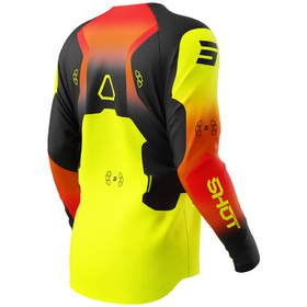 Maillot cross Enfant Shot Draw Rocket Jaune Fluo 2027 Dos