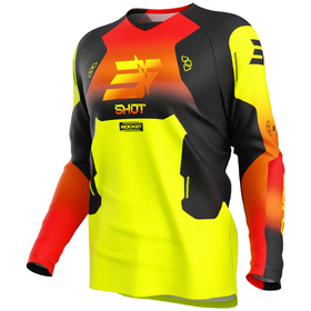 Maillot cross Enfant Shot Draw Rocket Jaune Fluo 2027