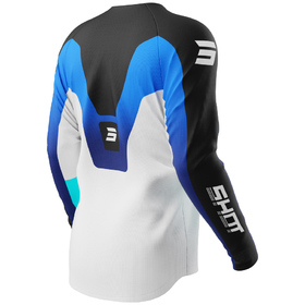 Maillot cross Enfant Shot Draw Struck Bleu 2027 Dos